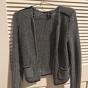 H&M Open-Front Knit Cardigan with Chain Trim